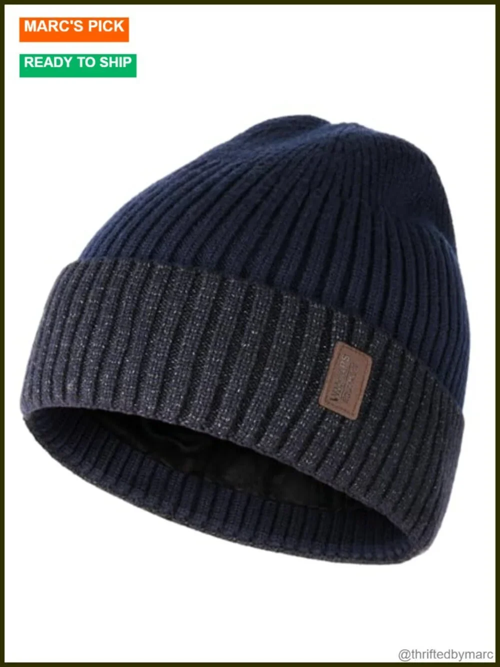 Fleece Lined Beanie Warm Winter Cap Unisex Knit Cuffed Skullies